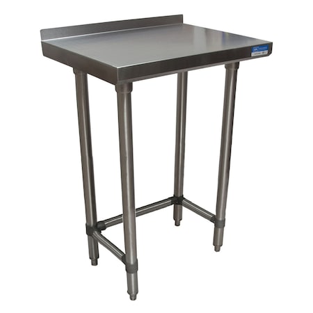 Bk Resources Stainless Steel Work Table, Open Base Plastic Feet 1.5 Riser 30"Wx18"D SVTROB-1830